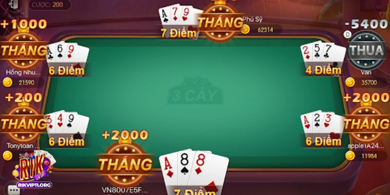 Cách chia bài 3 cây điểm cao bằng chiến thuật hợp lý